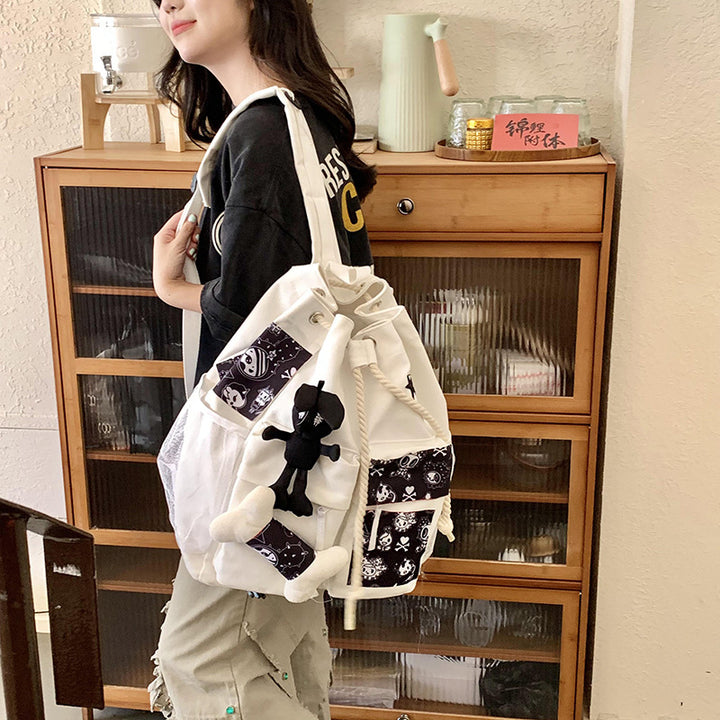 Playful Patterned Drawstring Backpack Stornfield