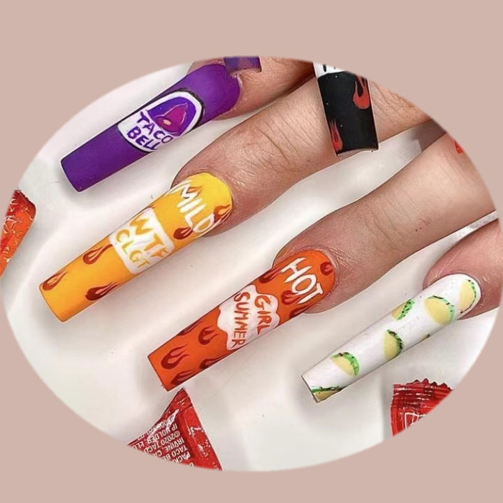 Creative artificial nails with colorful and unique designs Stornfield