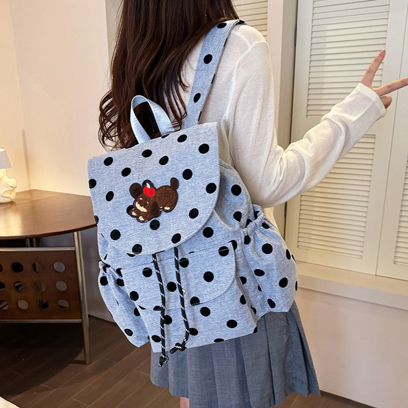 Playful Polka Dot Themed Backpack Stornfield
