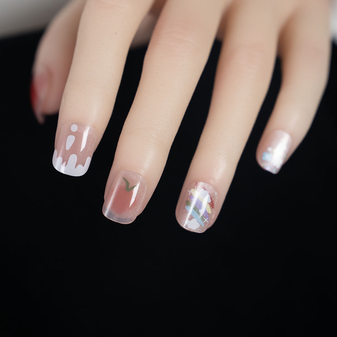 Floral Design Press-On Nails