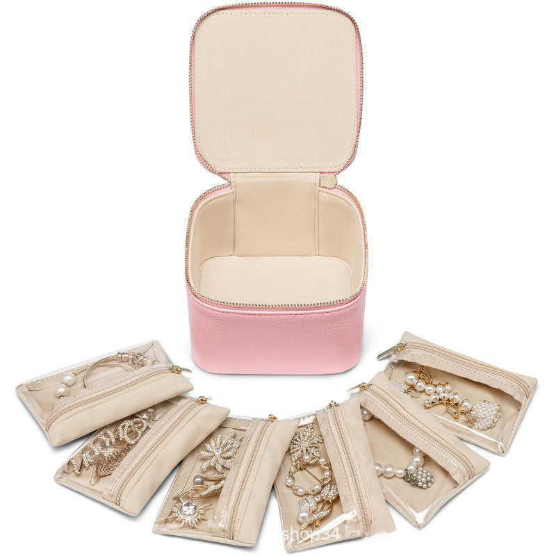 Cosmetic organizer handbag with transparent compartments Stornfield