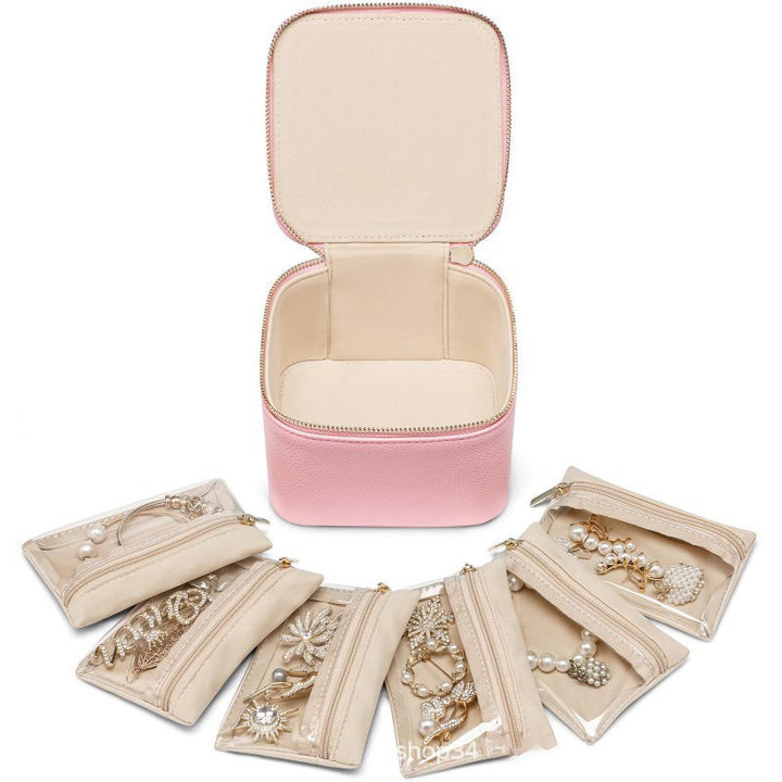 Cosmetic organizer handbag with transparent compartments Stornfield