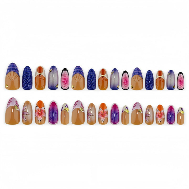 Exclusive Art Nails with Floral Accents Stornfield
