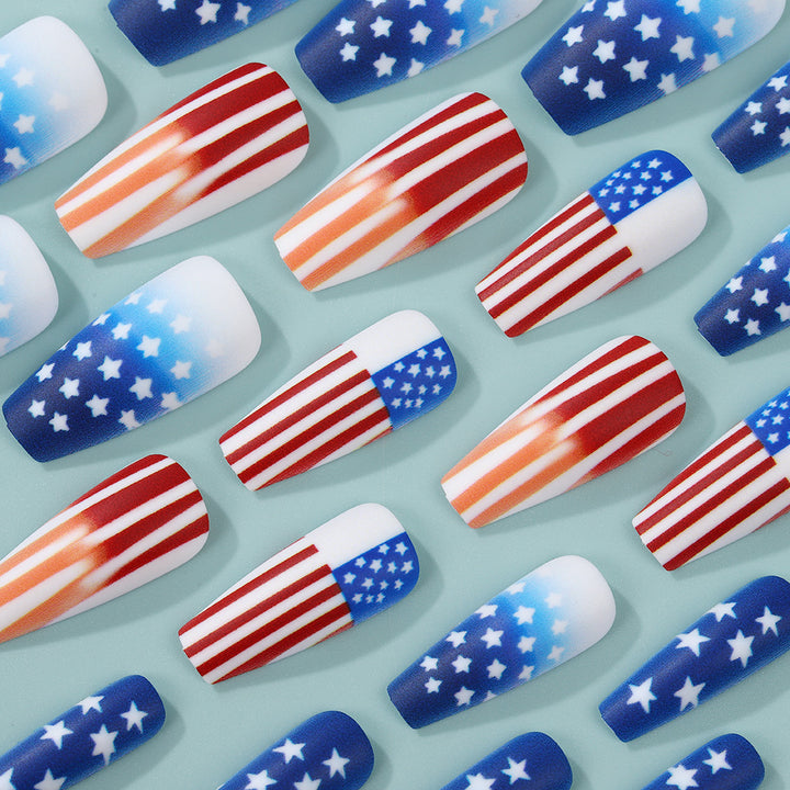 Patriotic style artificial nails Stornfield