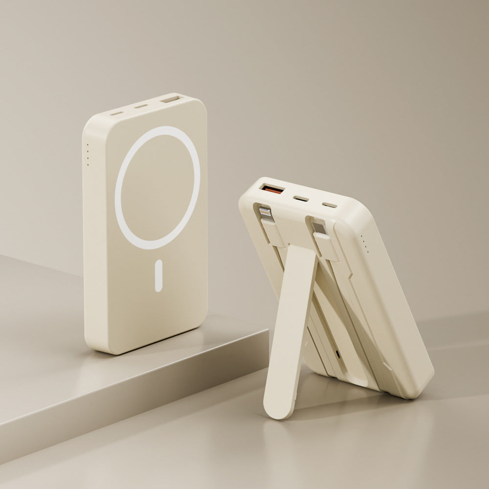 Powerbank with integrated stand function and wireless charging option Stornfield