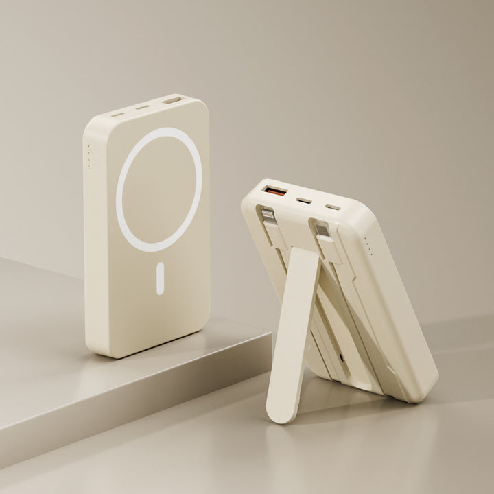 Powerbank with integrated stand function and wireless charging option Stornfield
