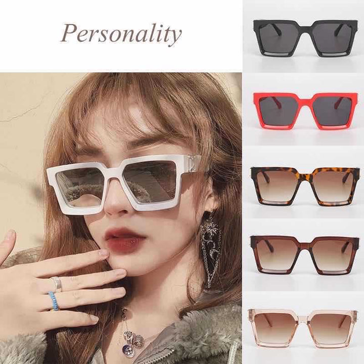 Women stylish square sunglasses with golden accents Stornfield