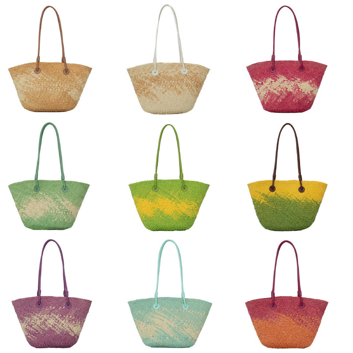 Elegant Rattan-Style Handbag with Double Handle Stornfield