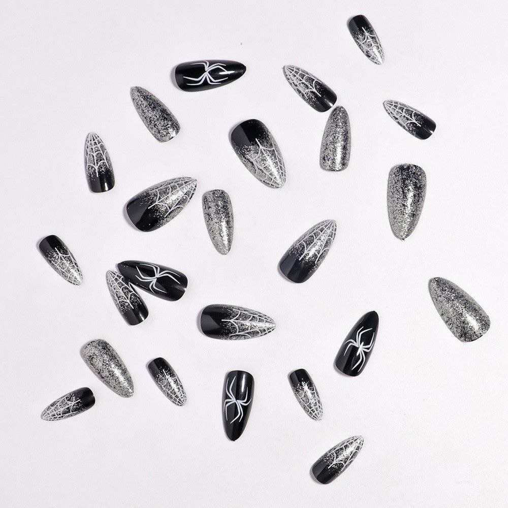Halloween-Themed Spider Web Press-On Nails Stornfield