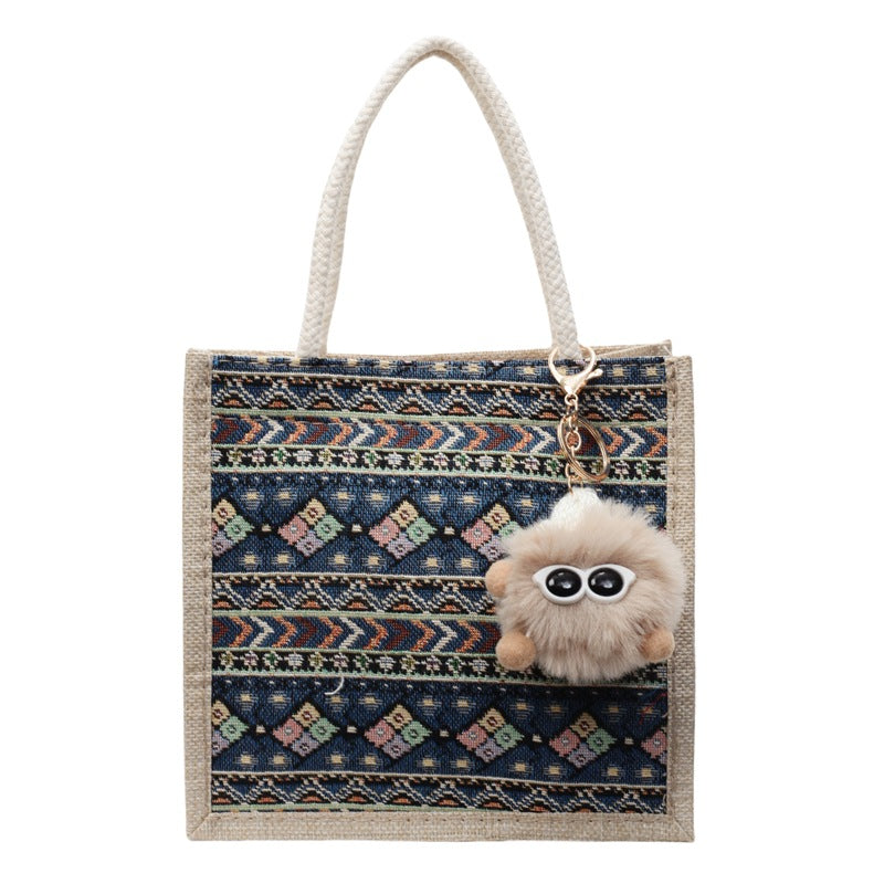Bohemian-Inspired Texture Tote Bag