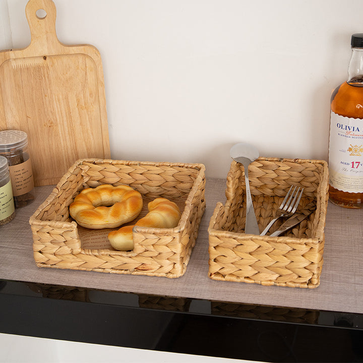Handcrafted Natural Wicker Organizer Stornfield