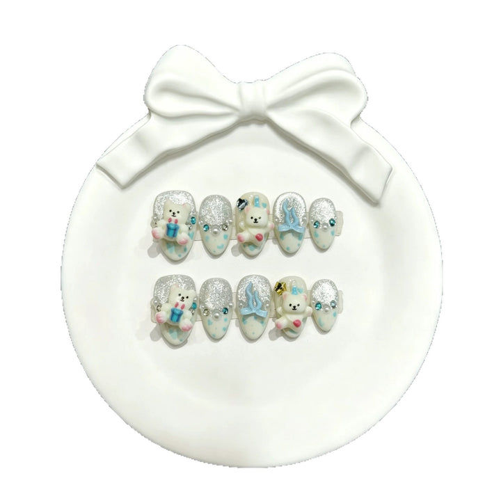 Whimsical Character Press-On Nail Art Set  1791774752