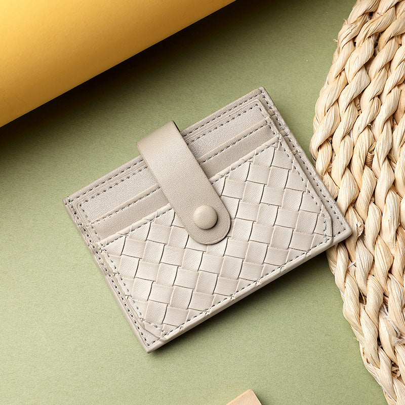 Braided Leather Card Holder Wallet Stornfield