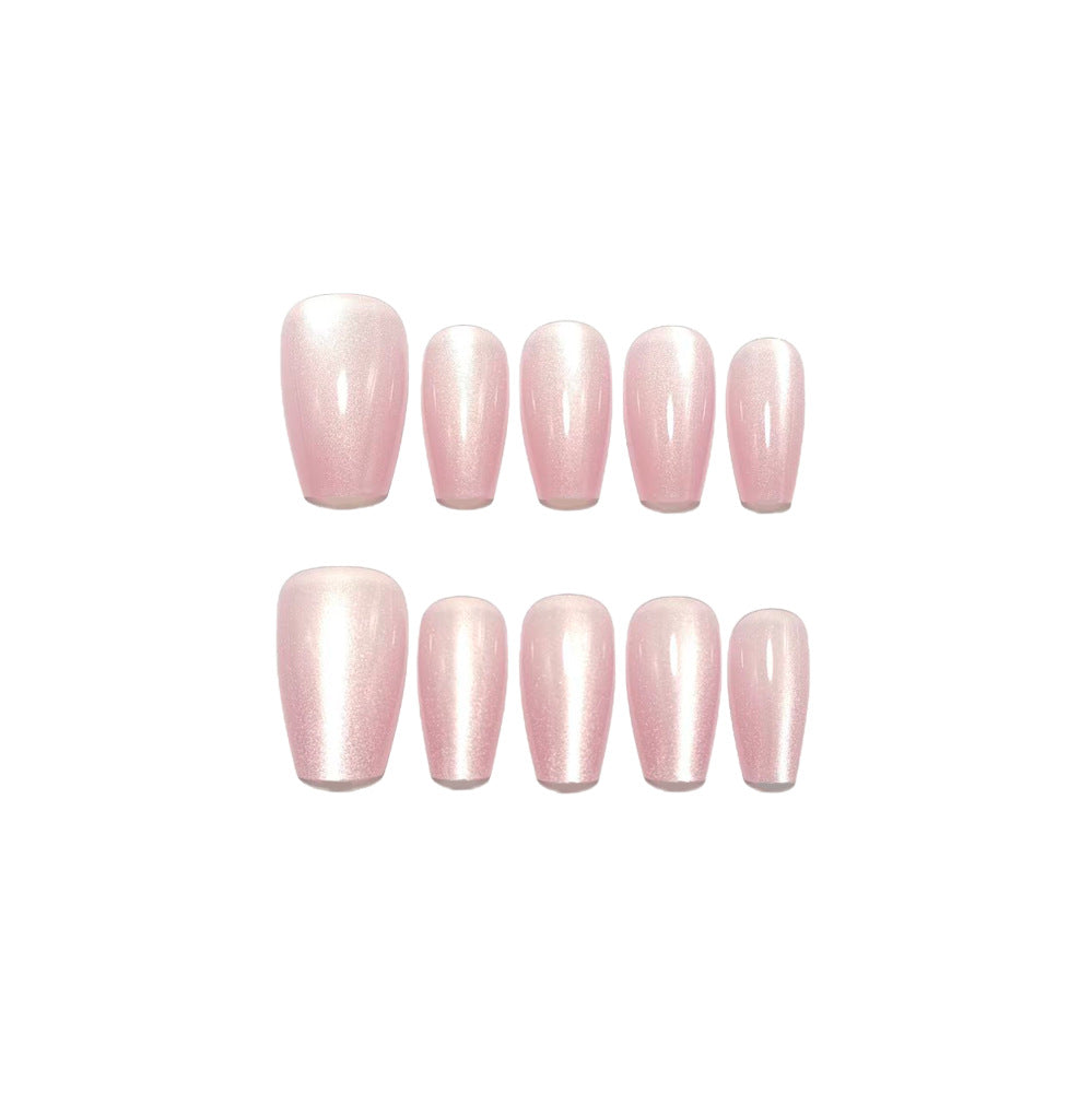 Shiny artificial nails with soft pink effect Stornfield