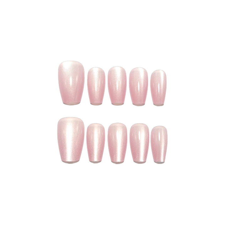 Shiny artificial nails with soft pink effect Stornfield