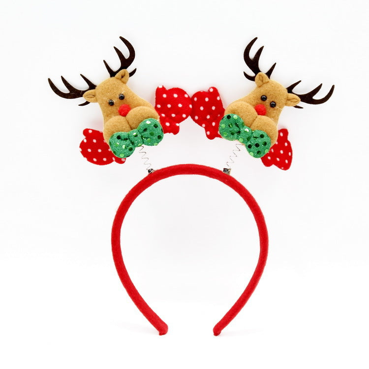 Festive Christmas headband with fun Santa figures