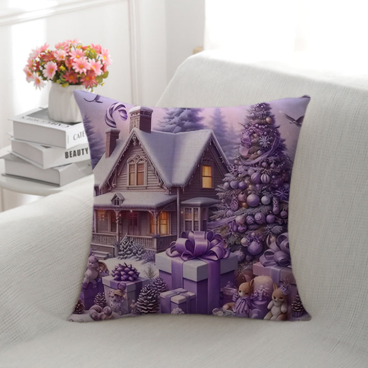 Artistic Holiday-Themed Throw Pillow