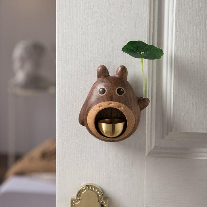 Handcrafted Wooden Totoro Doorbell With Metal Chime | Stornfield