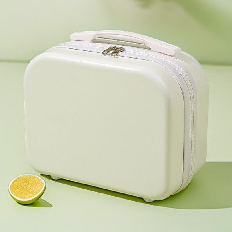 hard-shell travel vanity case with molded handle and double-zip closure Stornfield