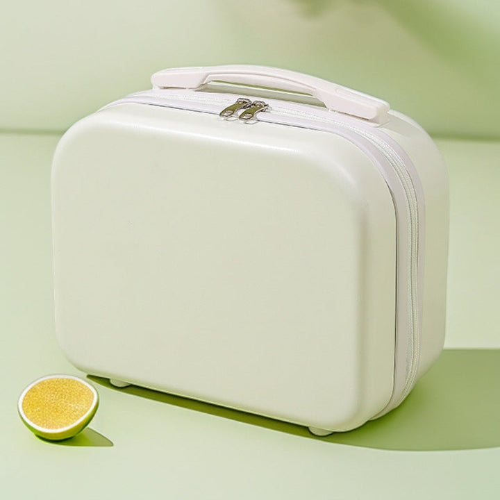 hard-shell travel vanity case with molded handle and double-zip closure Stornfield