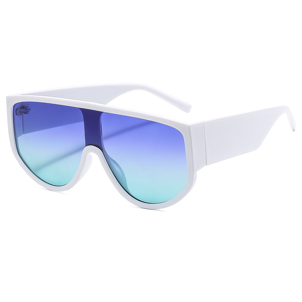 Women's fashion sunglasses with futuristic, transparent frame and large protection Stornfield