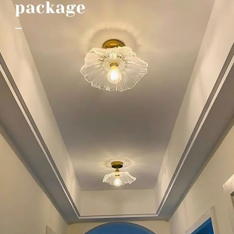 Elegant Glass Flush Mount Ceiling Light