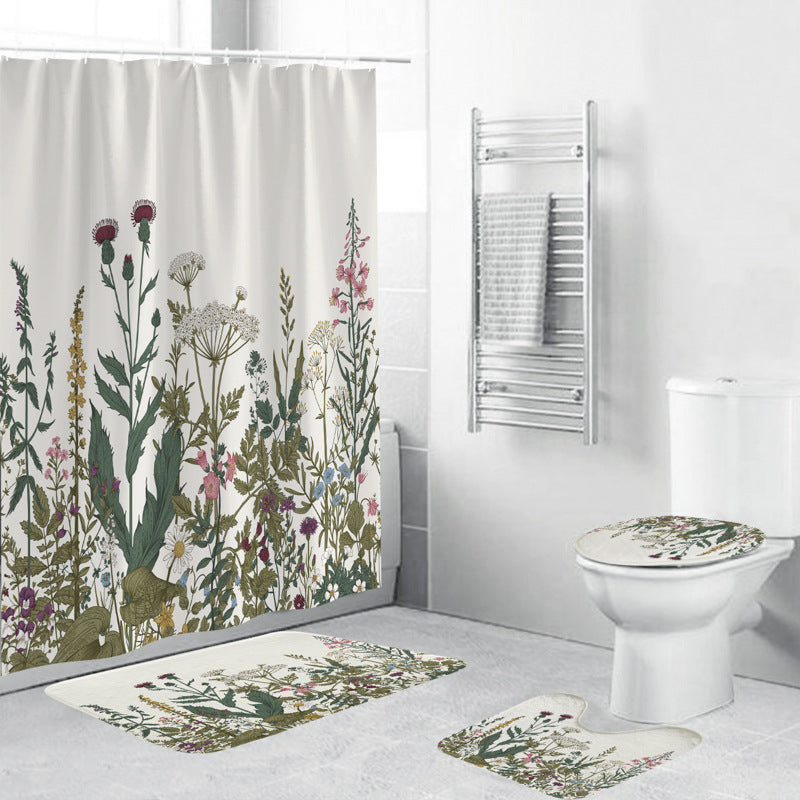 Leafy Botanical Themed Bathroom Ensemble Stornfield