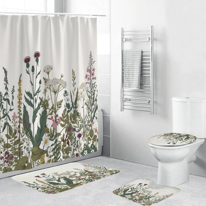 Leafy Botanical Themed Bathroom Ensemble Stornfield