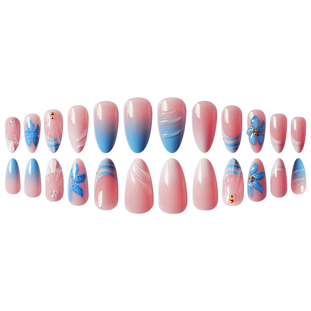 3D Floral and Ocean-Themed Nail Art Extensions Stornfield