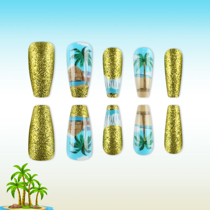 Tropical Paradise Press-On Nail Art Set Stornfield