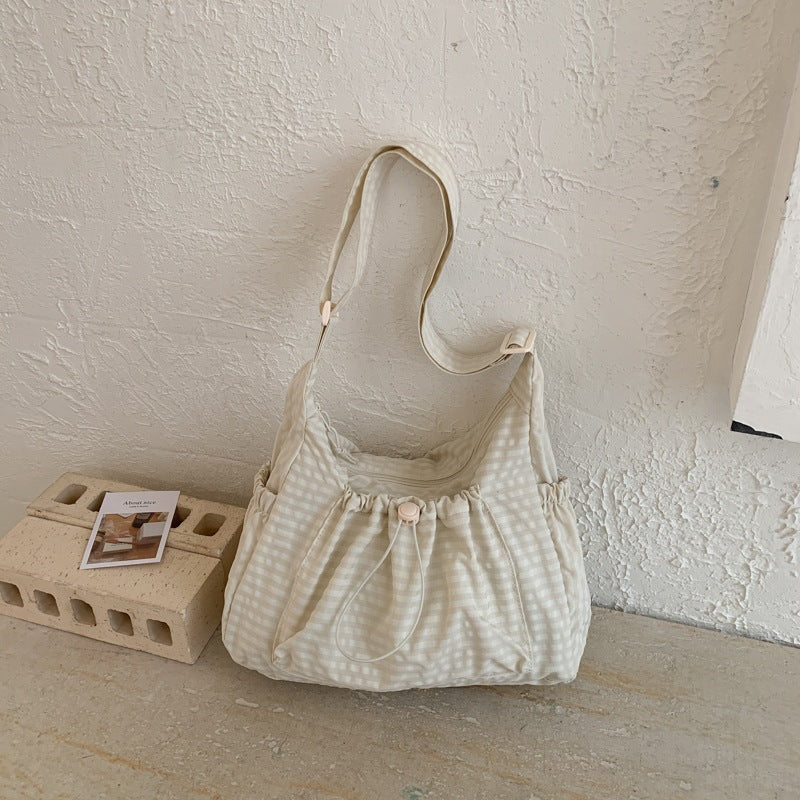 Casual Gingham Tote Bag