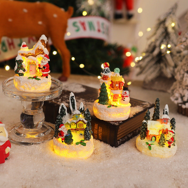 Christmas miniature lighting with snow scenes Stornfield
