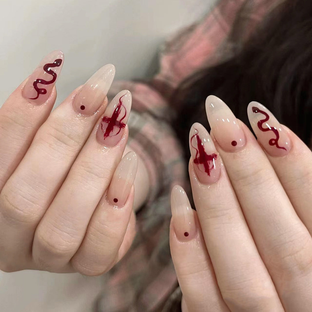 Artful nail extensions with unique design Stornfield