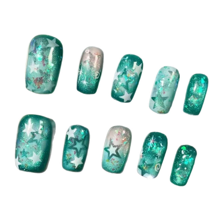 Glitter Star Press-On Nail Art Set Stornfield