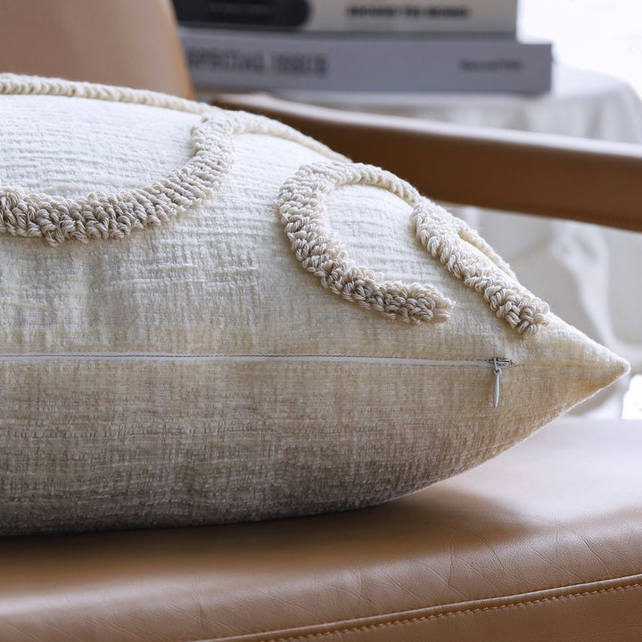 Decorative pillow with unique wave pattern