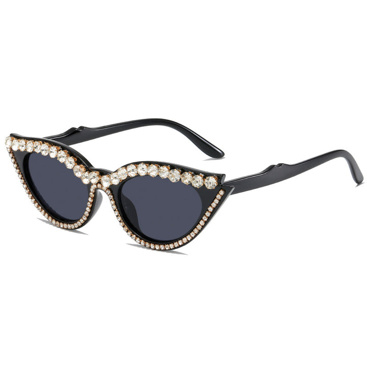 Women's extravagant cat-eye sunglasses with glamorous crystal embellishments Stornfield
