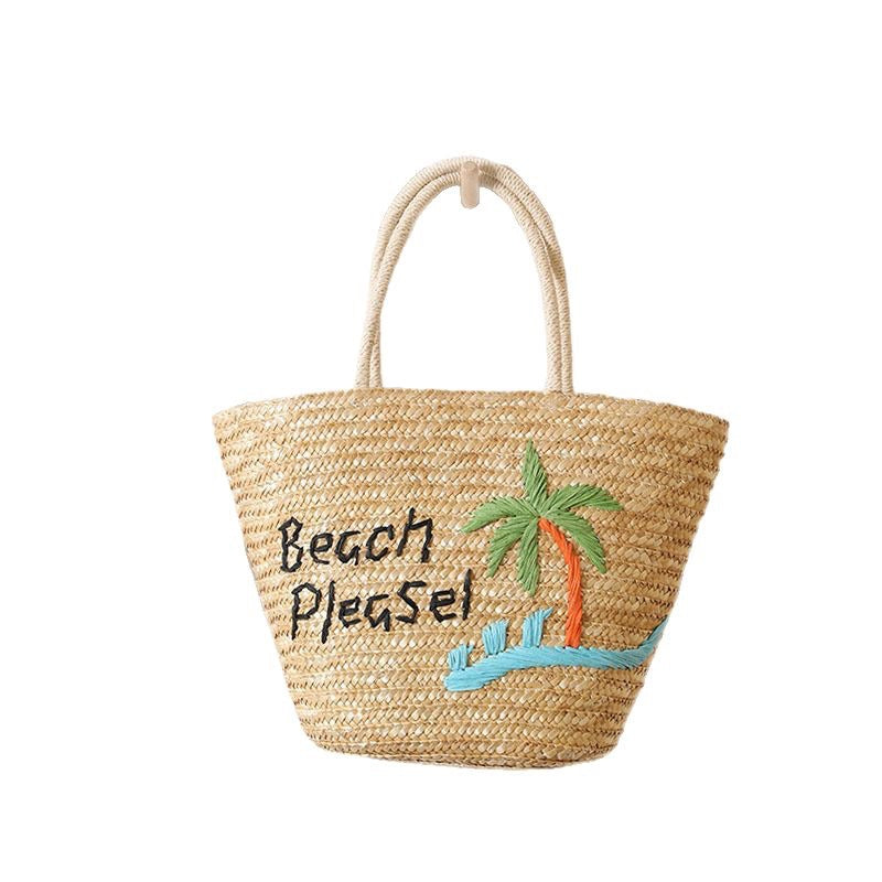 Beach linen bag with personalized embroidery Stornfield