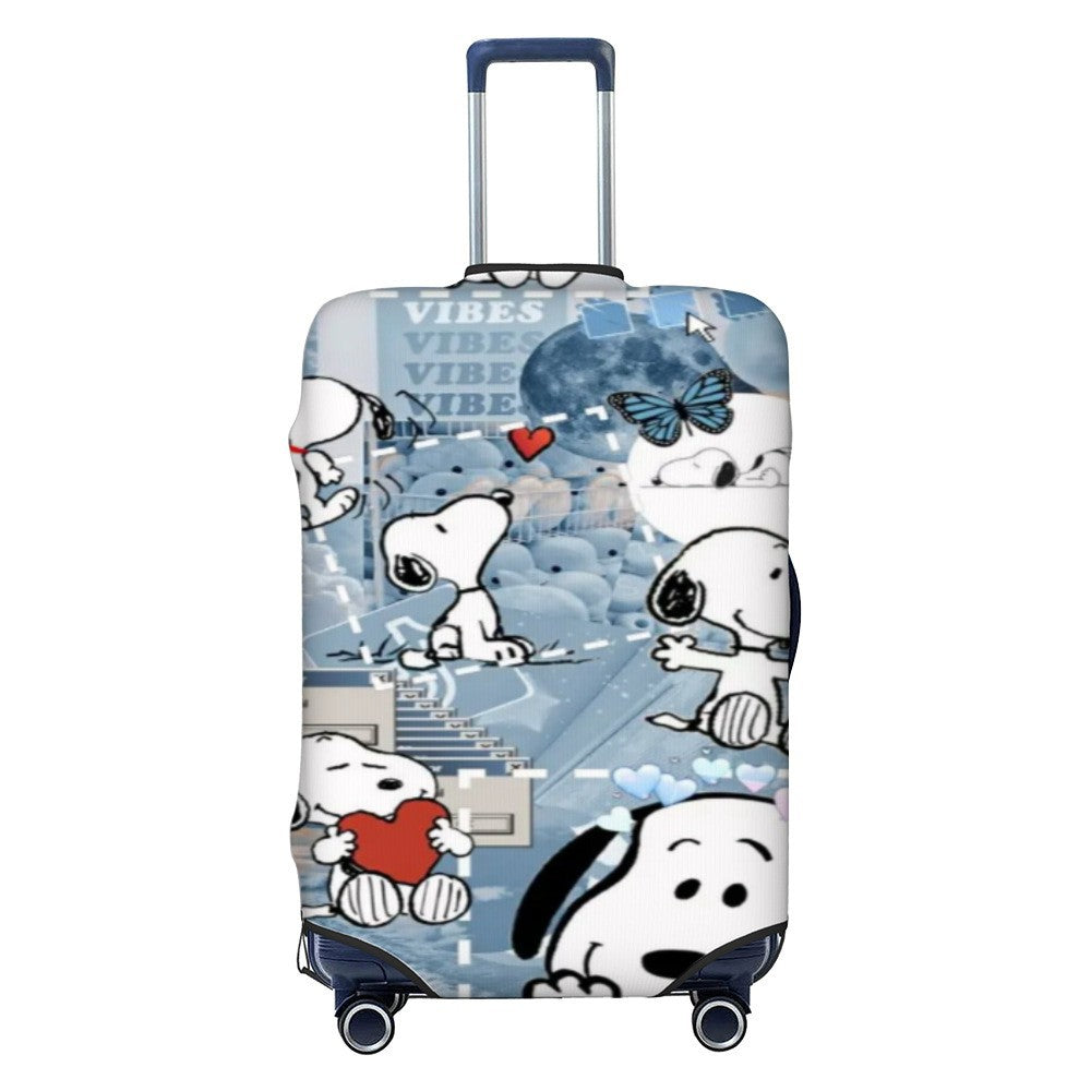 Unisex nano elastic suitcase cover with Snoopy comic motif, stretchy protective cover for trolley with four wheels Stornfield