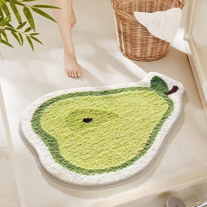 Avocado-Shaped Indoor Bath Mat for Bathroom
