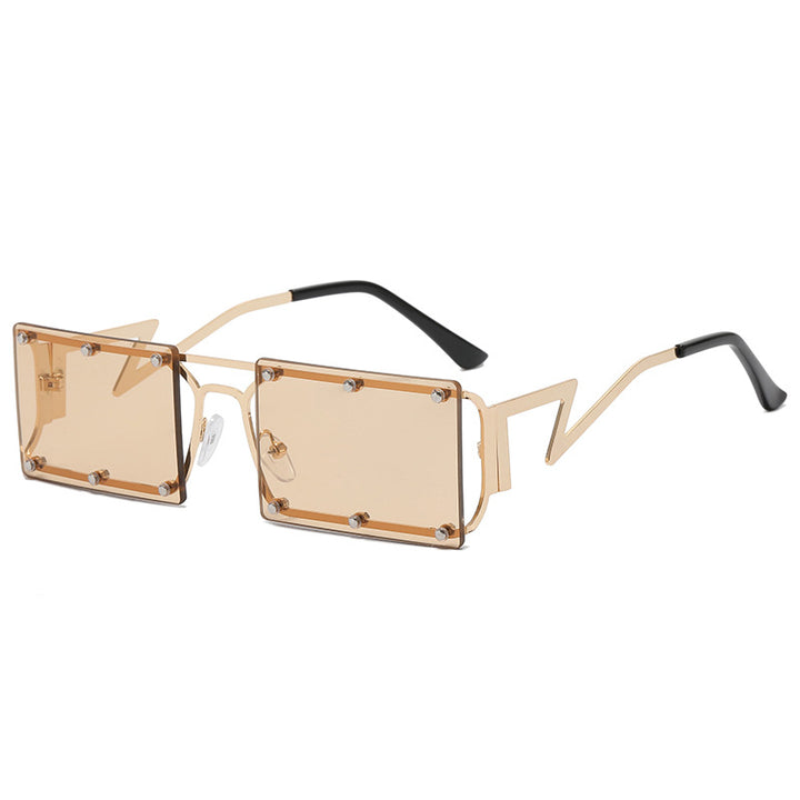 Women extravagant oversized sunglasses with geometric frame Stornfield