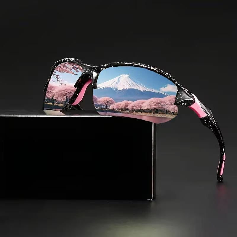 Unisex nan sporty performance sunglasses with semi-rim polarized UV protection anti-slip nose pads Stornfield