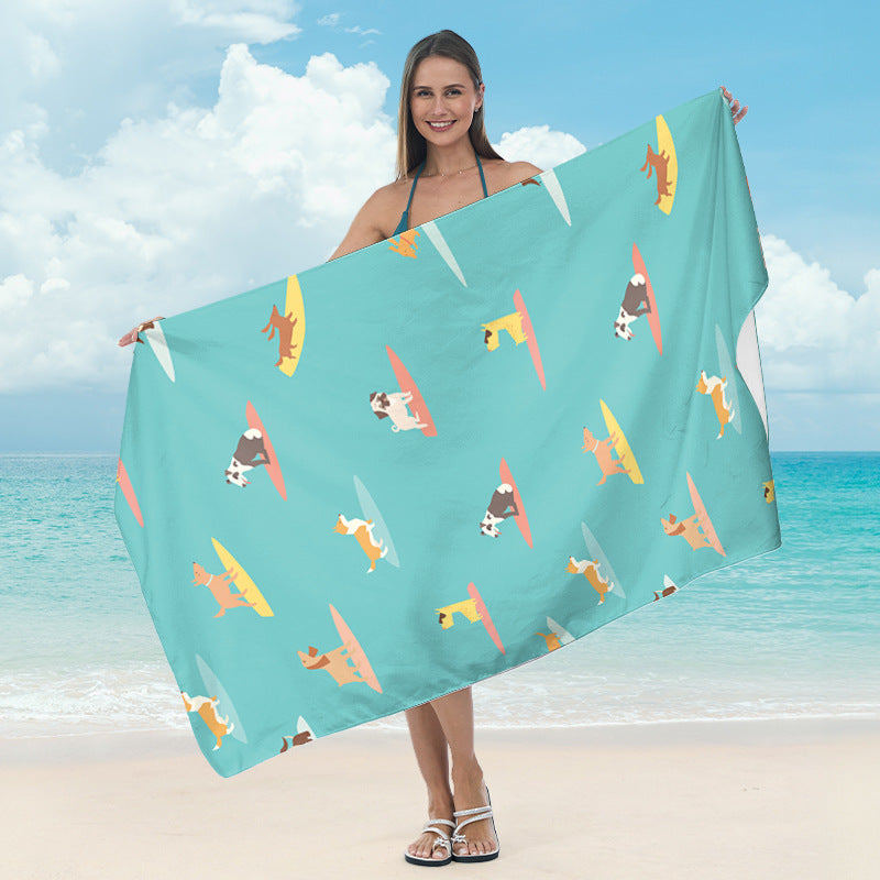 Beach towel with artistic underwater motif Stornfield