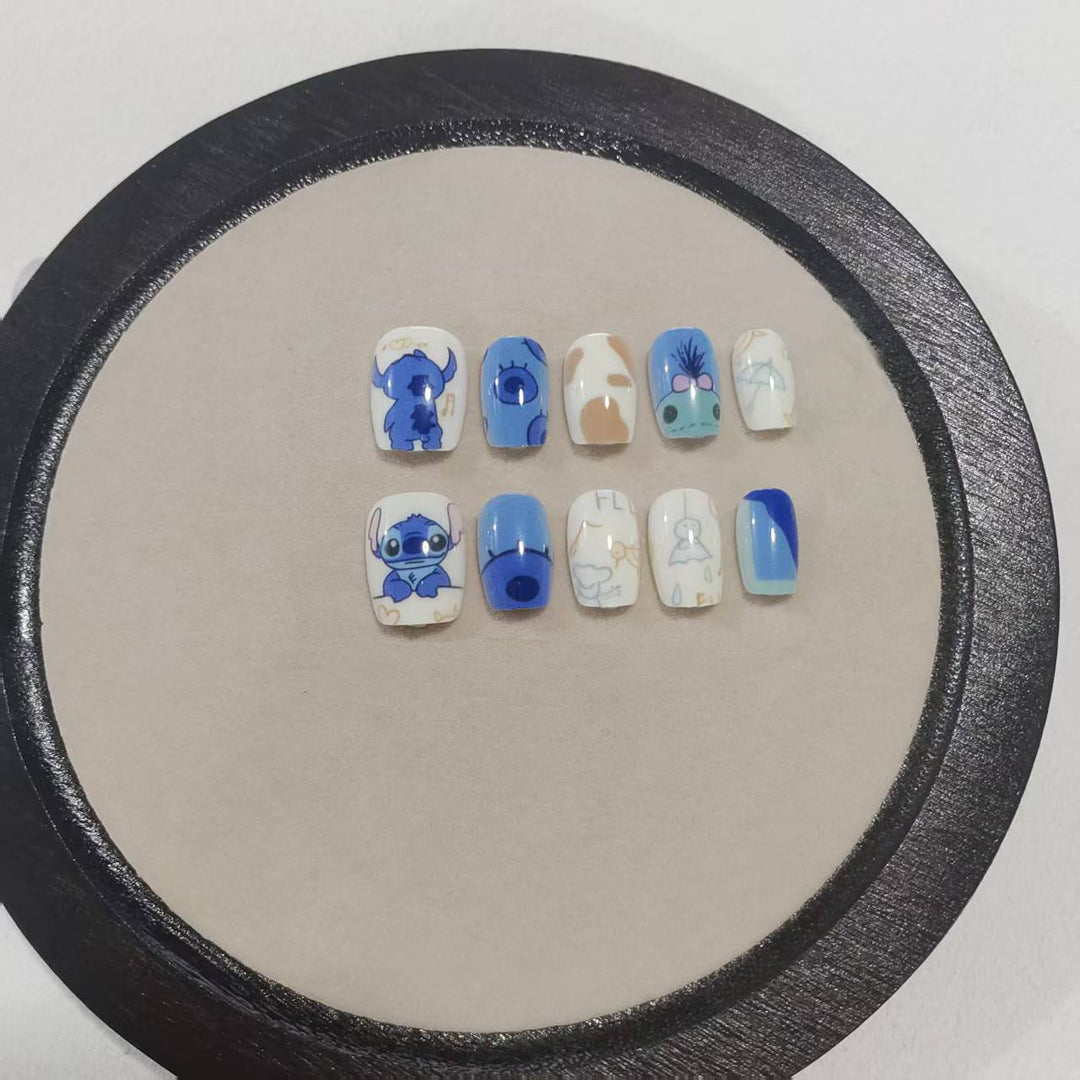 Fun Cartoon Character Press-On Nail Art Kit Stornfield