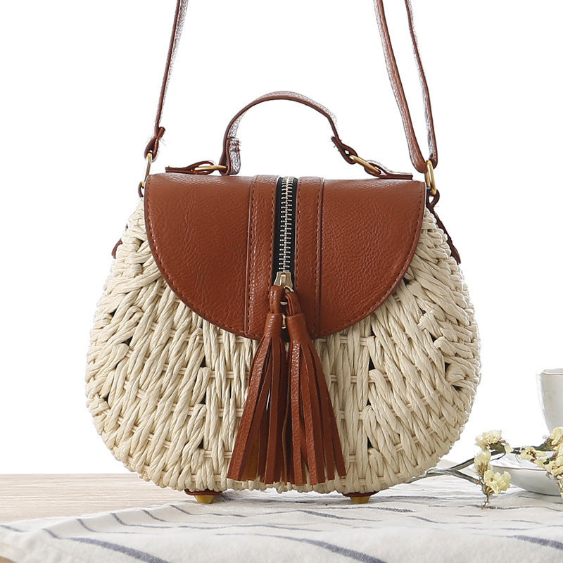 Handbag with Unique Woven Design and Elegant Flap Stornfield