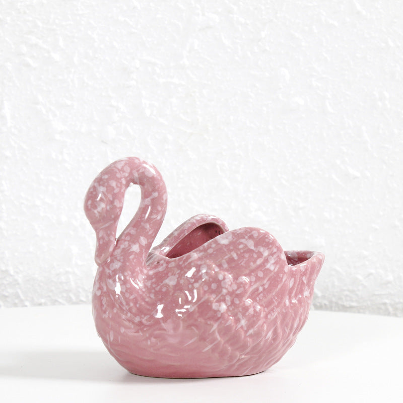 Decorative Ceramic Swan Planter Stornfeild
