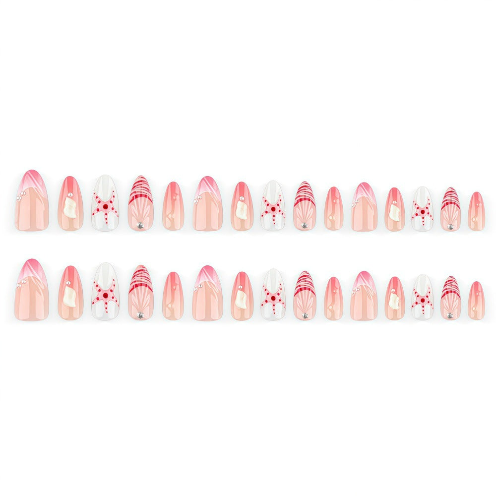 Artificial nails in maritime style with starfish motifs Stornfield
