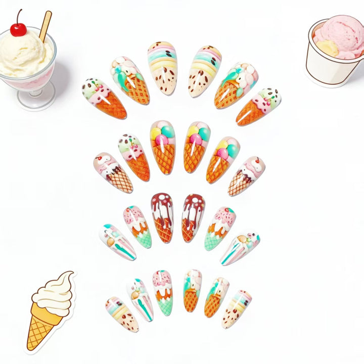 Creative Art Nails with Ice Cream Design Stornfield