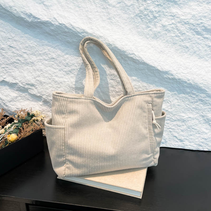 Cozy Textured Fabric Tote