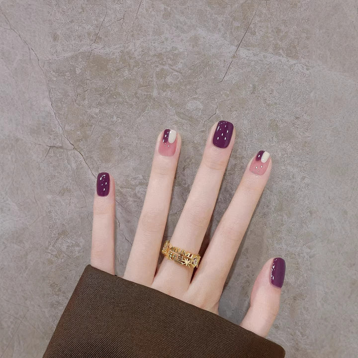 Decorative Press-On Nail Art Set with Unique Patterns