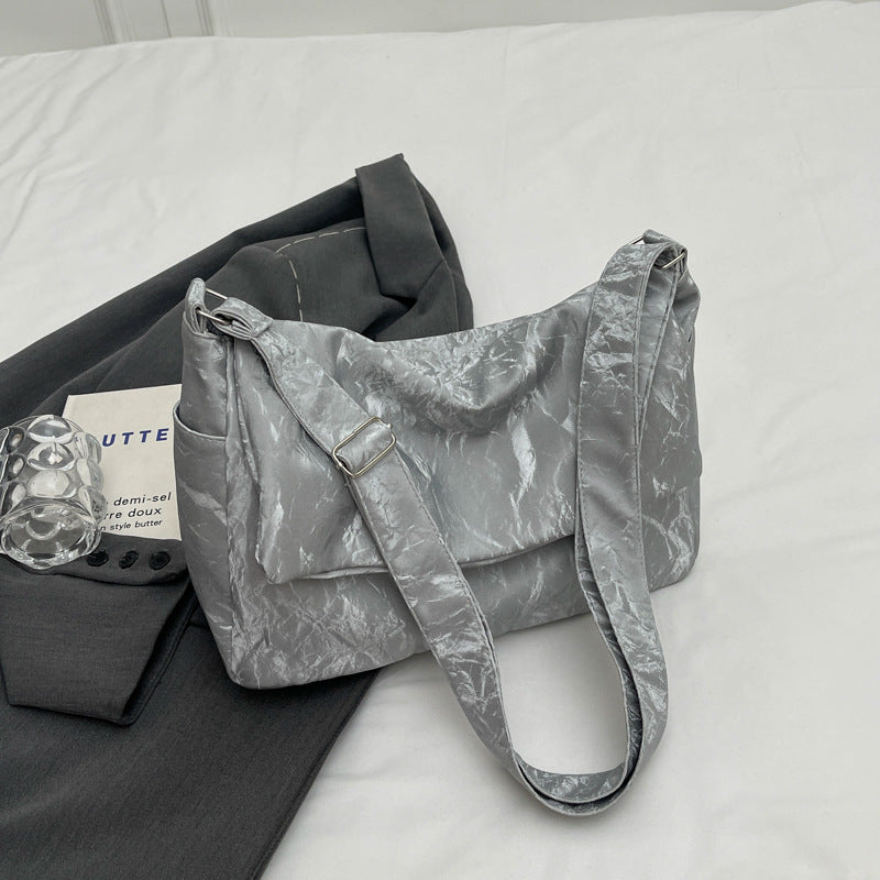 Textured Slouchy Shoulder Bag